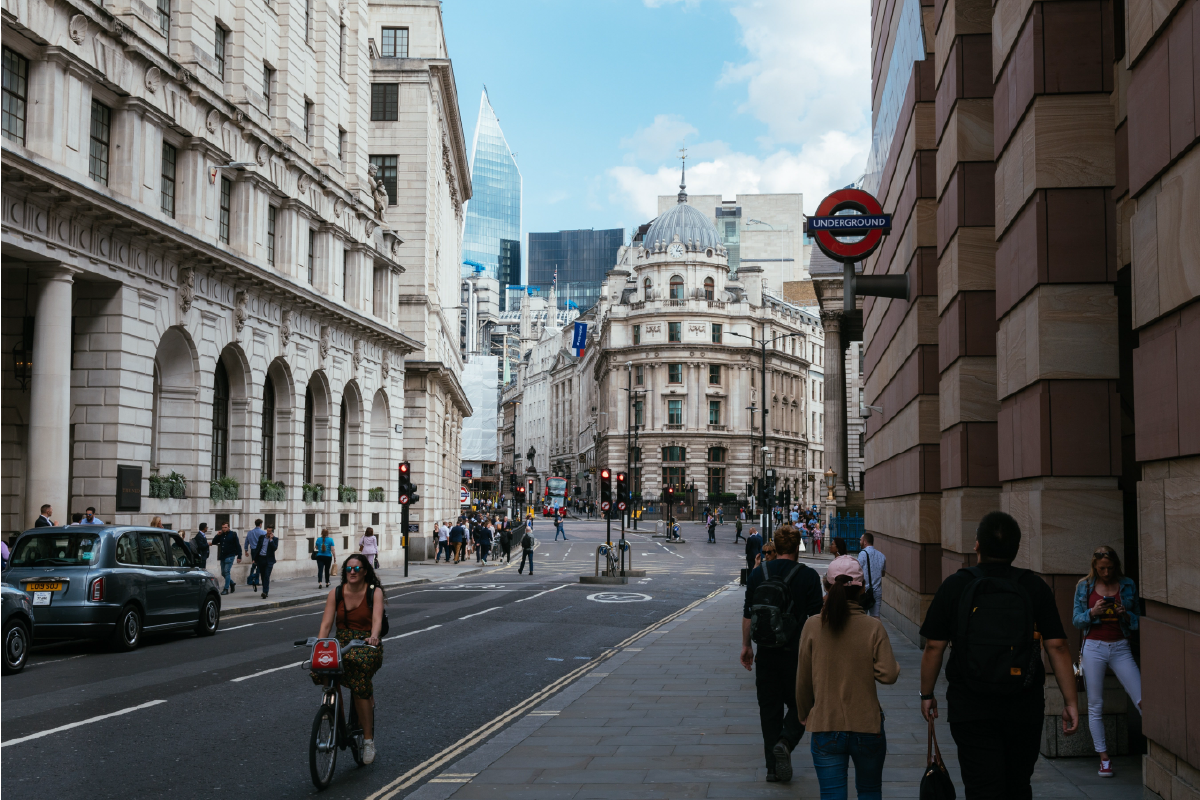 London street with people 01